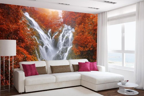 Vlies Fototapete - Wasserfall in Umphang 375 x 250 cm